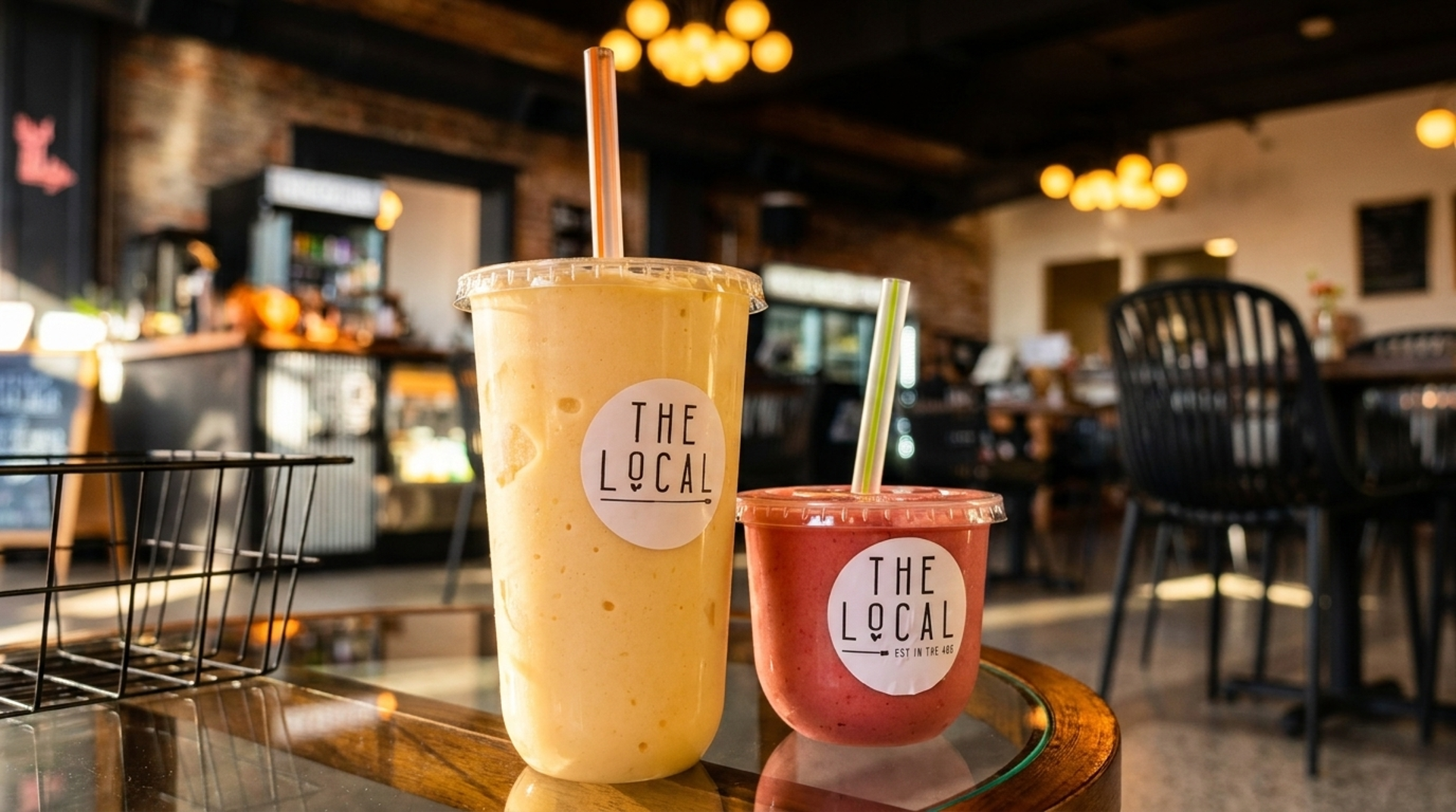 The Local Brew and huckleberry lemonade