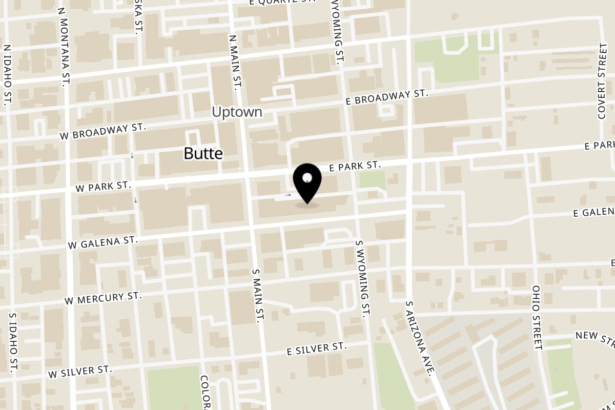 Map showing the location of The Local on 39 E Galena St in Butte